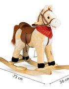 Ecotoys Calut balansoar cu sunete si coada in miscare XL-106 bej