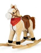 Ecotoys Calut balansoar cu sunete si coada in miscare XL-106 bej