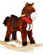 Ecotoys Calut balansoar cu sunete si coada in miscare XL-106 ciocolatiu