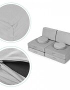 Ecotoys Canapea extensibila modulara pentru copii gri