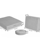 Ecotoys Canapea extensibila modulara pentru copii gri