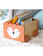 Ecotoys Carucior din lemn pentru depozitarea jucariilor 2902