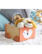 Ecotoys Carucior din lemn pentru depozitarea jucariilor 2902