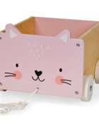 Ecotoys Carucior din lemn pentru depozitarea jucariilor 2904