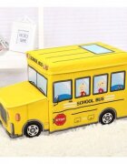 Ecotoys Cos pentru depozitarea jucariilor Autobuz scolar
