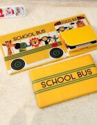 Ecotoys Cos pentru depozitarea jucariilor Autobuz scolar