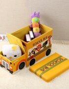 Ecotoys Cos pentru depozitarea jucariilor Autobuz scolar