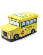 Ecotoys Cos pentru depozitarea jucariilor Autobuz scolar