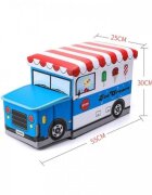 Ecotoys Cos pentru depozitarea jucariilor Masinuta cu inghetata
