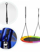 Ecotoys Leagan pentru copii cuib de barza cu cadru din otel galvanizat multicolor