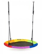 Ecotoys Leagan pentru copii cuib de barza cu cadru din otel galvanizat multicolor