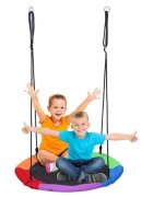 Ecotoys Leagan pentru copii G-744 cuib de barza cu cadru din otel galvanizat multicolor