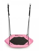 Ecotoys Leagan pentru copii hexagonal tip cuib de barza suspendat MIR6023 roz
