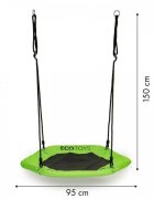 Ecotoys Leagan pentru copii hexagonal tip cuib de barza suspendat MIR6023 verde