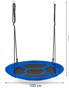 Ecotoys Leagan pentru copii rotund tip cuib de barza suspendat 100 cm MIR6001 albastru