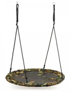 Ecotoys Leagan pentru copii rotund tip cuib de barza suspendat 100 cm MIR6001 camuflaj