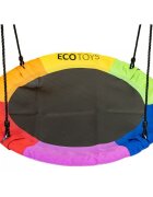 Ecotoys Leagan pentru copii rotund tip cuib de barza suspendat 100 cm MIR6001 multicolor