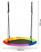 Ecotoys Leagan pentru copii rotund tip cuib de barza suspendat 100 cm MIR6001 multicolor
