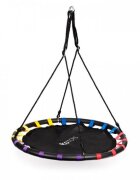 Ecotoys Leagan pentru copii rotund tip cuib de barza suspendat 100 cm MIR6300-1 negru