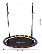 Ecotoys Leagan pentru copii rotund tip cuib de barza suspendat 100 cm MIR6300-1 negru