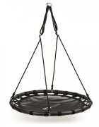 Ecotoys Leagan pentru copii rotund tip cuib de barza suspendat 100 cm MIR6300 negru