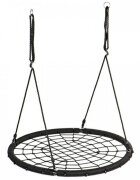Ecotoys Leagan pentru copii rotund tip cuib de barza suspendat 100 cm MIR8015 negru