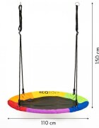 Ecotoys Leagan pentru copii rotund tip cuib de barza suspendat 110 cm MIR6001 multicolor