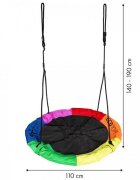 Ecotoys Leagan pentru copii rotund tip cuib de barza suspendat 110 cm MIR6001 multicolor