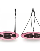 Ecotoys Leagan pentru copii rotund tip cuib de barza suspendat 110 cm MIR6001 roz