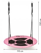 Ecotoys Leagan pentru copii rotund tip cuib de barza suspendat 110 cm MIR6001 roz