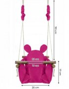 Ecotoys Leagan pentru copii tip ursulet roz