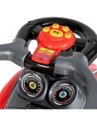 Ecotoys Masinuta copii de impins 382 rosu 3 in 1 cu maner si bara de protectie detasabile suport pentru picioare spatiu depozitare sub scaun pentru copii intre 1 si 3 ani