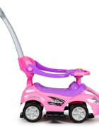 Ecotoys Masinuta copii de impins 382 roz 3 in 1 cu maner si bara de protectie detasabile suport pentru picioare spatiu depozitare sub scaun pentru copii intre 1 si 3 ani