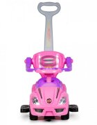Ecotoys Masinuta copii de impins 382 roz 3 in 1 cu maner si bara de protectie detasabile suport pentru picioare spatiu depozitare sub scaun pentru copii intre 1 si 3 ani
