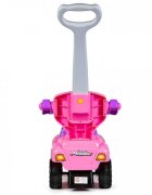 Ecotoys Masinuta copii de impins 382 roz 3 in 1 cu maner si bara de protectie detasabile suport pentru picioare spatiu depozitare sub scaun pentru copii intre 1 si 3 ani