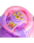 Ecotoys Masinuta copii de impins 382 roz 3 in 1 cu maner si bara de protectie detasabile suport pentru picioare spatiu depozitare sub scaun pentru copii intre 1 si 3 ani