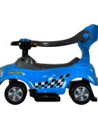 Ecotoys Masinuta copii de impins Mini Cooper 321 albastru cu maner de impins detasabil suport pentru picioare bara de protectie panou muzical recomandata copiilor cu varsta cuprinsa intre 1 si 3 ani