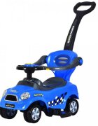 Ecotoys Masinuta copii de impins Mini Cooper 321 albastru cu maner de impins detasabil suport pentru picioare bara de protectie panou muzical recomandata copiilor cu varsta cuprinsa intre 1 si 3 ani