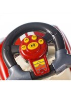 Ecotoys Masinuta copii de impins Mini Cooper 321 rosu cu maner de impins detasabil suport pentru picioare bara de protectie panou muzical recomandata copiilor cu varsta cuprinsa intre 1 si 3 ani