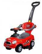 Ecotoys Masinuta copii de impins Mini Cooper 321 rosu cu maner de impins detasabil suport pentru picioare bara de protectie panou muzical recomandata copiilor cu varsta cuprinsa intre 1 si 3 ani