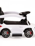 Ecotoys Masinuta pentru copii de impins Mercedes 639 Alb cu maner pentru a putea fi controlata si impinsa de catre parinte bara de protectie detasabila suport pentru picioare volan cu sunete