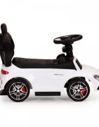 Ecotoys Masinuta pentru copii de impins Mercedes 639 Alb cu maner pentru a putea fi controlata si impinsa de catre parinte bara de protectie detasabila suport pentru picioare volan cu sunete