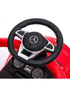 Ecotoys Masinuta pentru copii de impins Mercedes 639 Rosu cu maner pentru a putea fi controlata si impinsa de catre parinte bara de protectie detasabila suport pentru picioare volan cu sunete