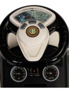 Ecotoys Masinuta pentru copii fara pedale 613W alb spatar cu functie de impingere spatiu pentru depozitarea jucariilor volan cu melodii si claxon potrivita copiilor de la 1 an
