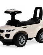 Ecotoys Masinuta pentru copii fara pedale 613W alb spatar cu functie de impingere spatiu pentru depozitarea jucariilor volan cu melodii si claxon potrivita copiilor de la 1 an