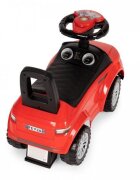 Ecotoys Masinuta pentru copii fara pedale 613W rosu spatar cu functie de impingere spatiu pentru depozitarea jucariilor volan cu melodii si claxon potrivita copiilor de la 1 an