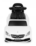 Ecotoys Masinuta pentru copii fara pedale Mercedes 638 alb compartiment de depozitare sub scaun volan cu sunete protectie antirasturnare