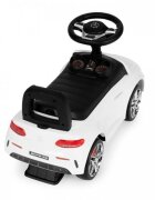 Ecotoys Masinuta pentru copii fara pedale Mercedes 638 alb compartiment de depozitare sub scaun volan cu sunete protectie antirasturnare
