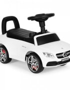 Ecotoys Masinuta pentru copii fara pedale Mercedes 638 alb compartiment de depozitare sub scaun volan cu sunete protectie antirasturnare