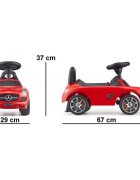 Ecotoys Masinuta pentru copii fara pedale Mercedes Benz SLS AMG Rosu de la 3 ani panou multimedia dotat cu melodii si claxon spatiu de depozitare protectie impotriva rasturnarii greutate maxima admisa 23 kg